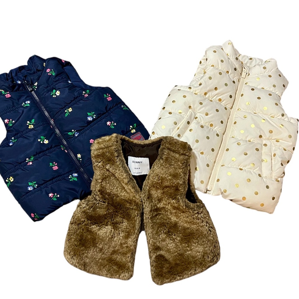 LIKE NEW - Baby Gap & Old Navy Vest Bundle - 3 pieces, Size 18-24 Months